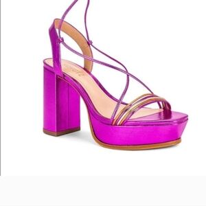 SCHUTZ Women's Metallic Purple Platform Sandals